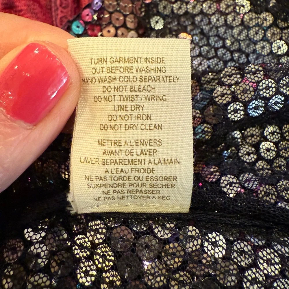 Intimately Free People FP Multi Color Sequin Party Mini Dress sz XS - Picture 10 of 12